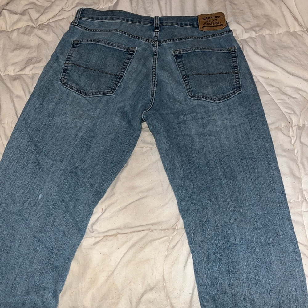 levi strauss athletic light blue jeans